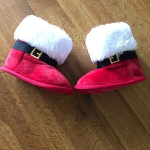 Little Me Baby Santa Booties